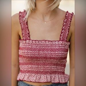 Buddy Love Red and White Knit Top